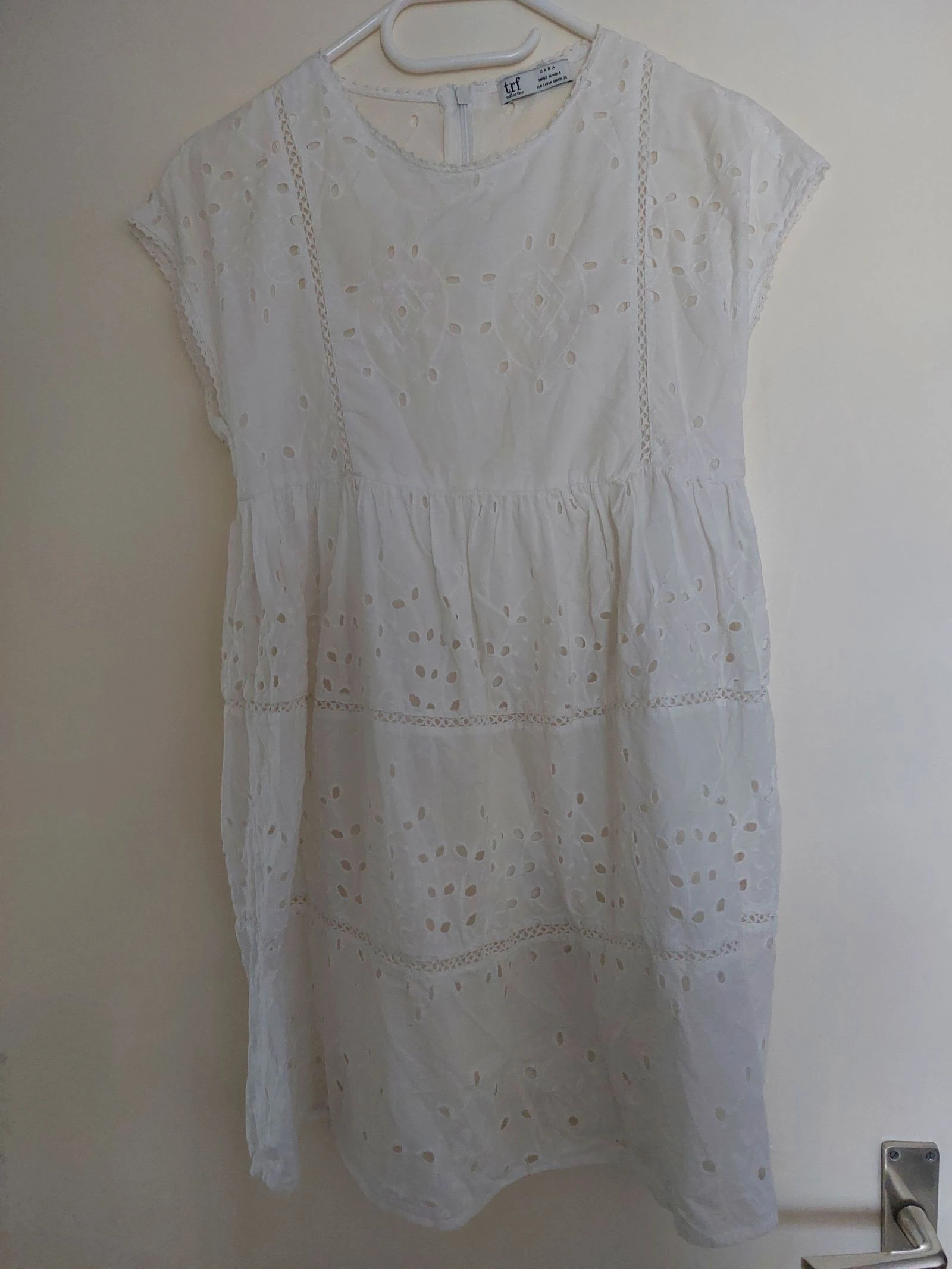 Robe Babydoll Blanche Zara TRF - S